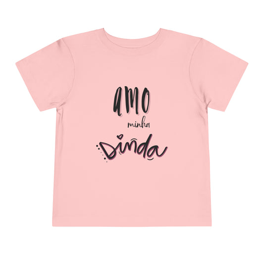 Camisa Toddler Amo minha dinda